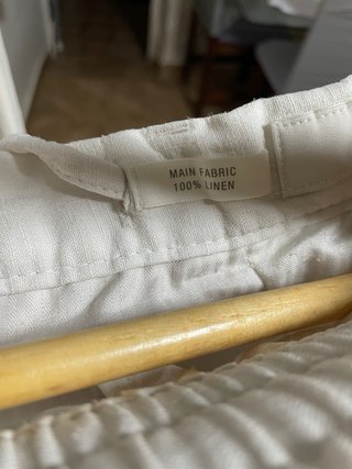 Pantalones de lino blancos