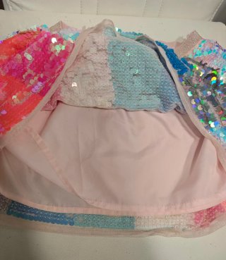 Falda Infantil de Lentejuelas Multicolor Para 4/5