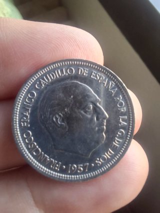 5 ptas 1957 * 73