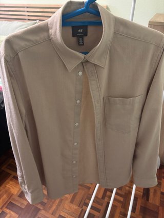 Camisa Manga Larga Beige H&M