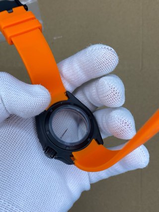 Reloj con Correa de Silicona Naranja para nh35/36