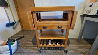 Carro mesa auxiliar de cocina extensible