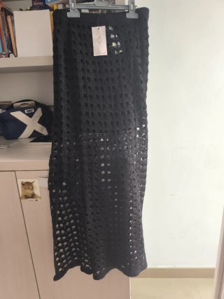 Falda Calada Negra de Verano