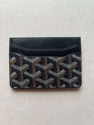 Black patterned card holder