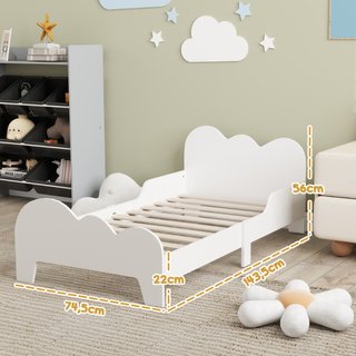 Letto Montessori per Bambini 3-8 Anni, 143.5x74.5
