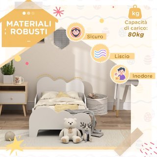 Letto Montessori per Bambini 3-8 Anni, 143.5x74.5