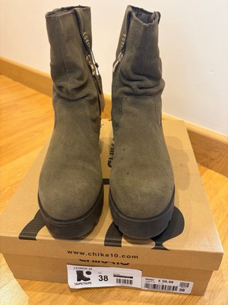 Botines Chika10 Marrón piel vuelta Talla 38