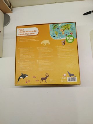 Puzzle mapa del mundo 104 piezas 5+años