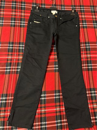 Jeans Diesel donna neri con zip fondo gamba
