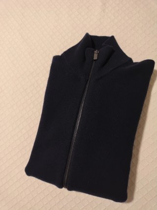 Jersey Massimo Dutti cremallera azul marino Talla
