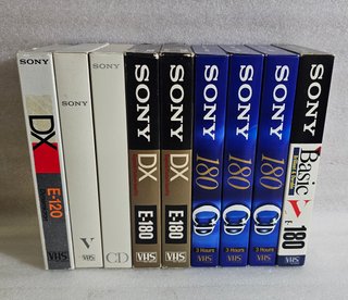 9 Cassette VHS Sony