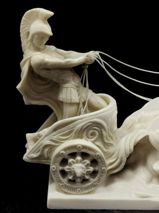 Figura classica quadriga romana A. Santini sigillata