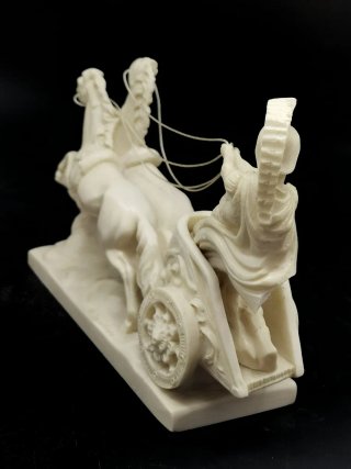 Figura classica quadriga romana A. Santini sigillata