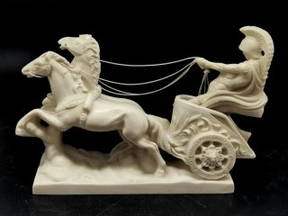 Figura classica quadriga romana A. Santini sigillata
