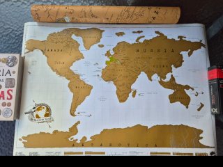 Mapa Mundi para Rascar - Póster Geográfico
