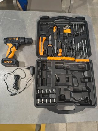 Trapano avvitatore 12V Litio con accessori