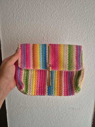 Bolso de Rafia Multicolor