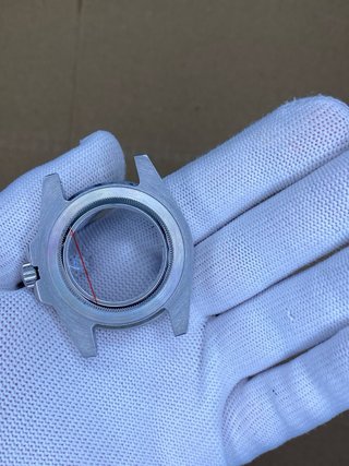Caja de reloj tipo diver plateada para nh35a