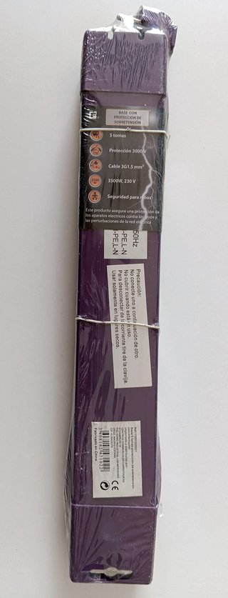 Regleta 5 tomas con protección sobretensión NUEVO