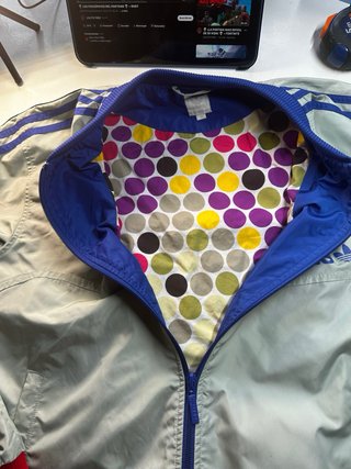 Chaqueta Adidas Originals Retro Gris y Azul