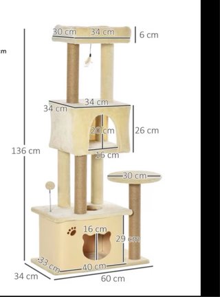 Árbol para gatos con varios niveles