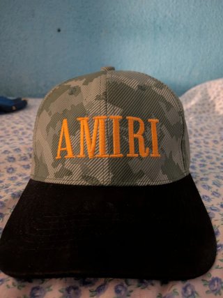 Gorra Amiri Camuflaje Verde y Negra