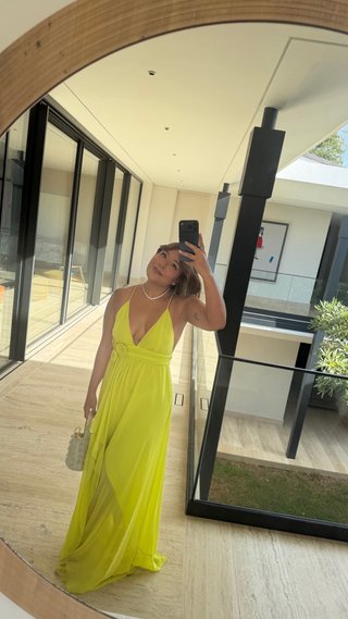 Vestido de fiesta Etxart & Panno amarillo T40