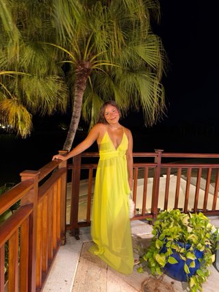 Vestido de fiesta Etxart & Panno amarillo T40