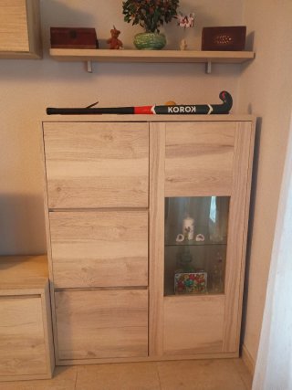 Conjunto Muebles Salón Madera Clara