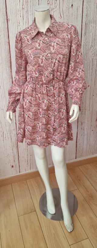 Vestido Zara Paisley Manga Larga
