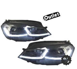 EV FAROS VOLKSWAGEN VW GOLF 7 12-17 DRL DINAMICOS NEGROS LOO