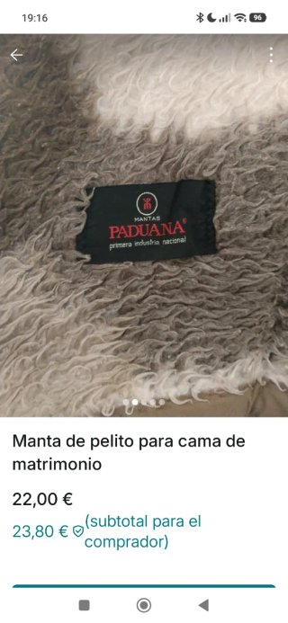 Manta de Cama Matrimonio con Pelo