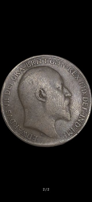 Moneta 1 Penny Regno Unito 1909