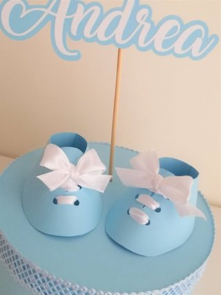 Torta scenografica 2 piani azzurra Andrea