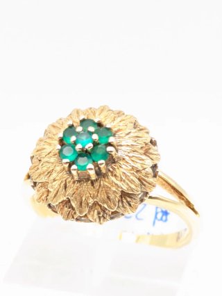 Anillo Oro 18k con Esmeraldas