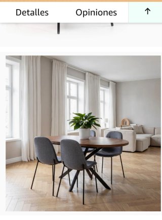 Set 4 Sillas Comedor tela gris