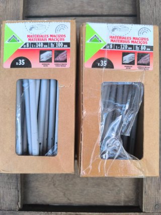 Tirafondos materiales macizos Leroy Merlin x35