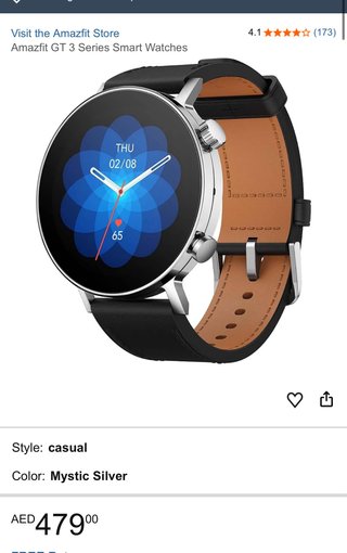 Amazfit GT 3 Series Smartwatch Plata