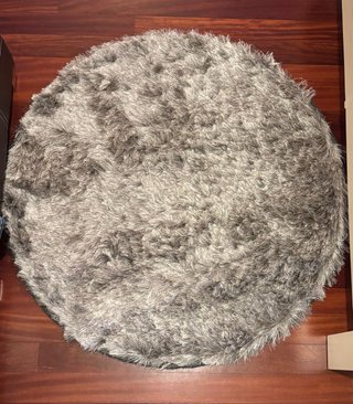 Alfombra redonda gris
