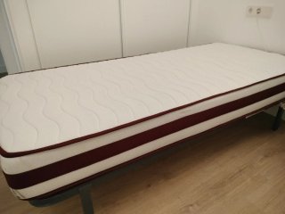 Cama individual 90cm (somier + colchón)