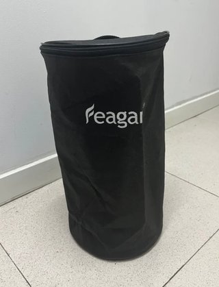 Bolsa cilíndrica Feagar negra 36x20 cm