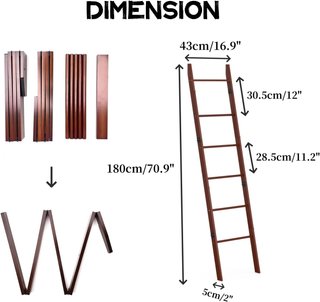 Escalera Decorativa BAMBANG Madera Marrón