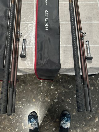 Pareja de Cañas Daiwa Caster Prime 33 Híbridas