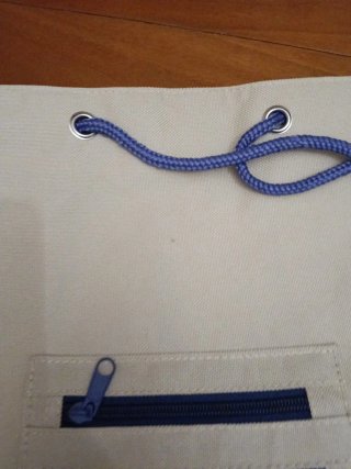 Borsa sacco in tessuto Morellato beige/blu
