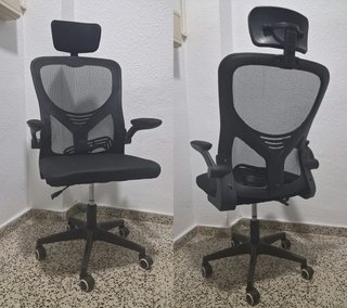 Silla de escritorio ergonómica negra
