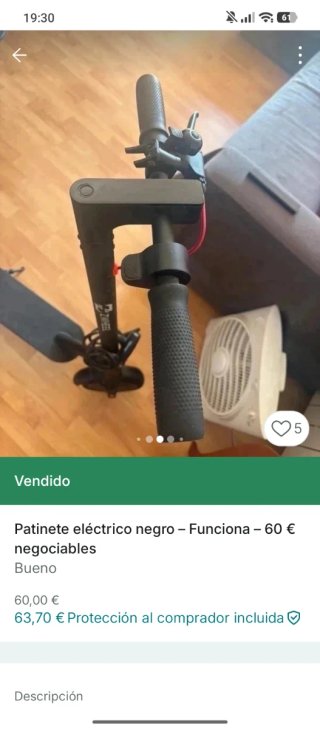Patinete eléctrico negro