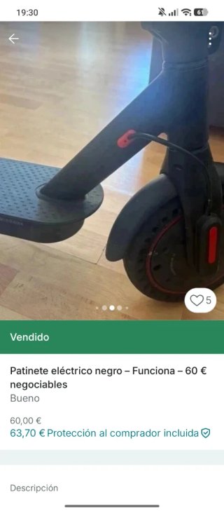 Patinete eléctrico negro