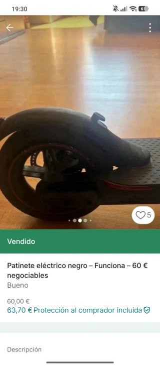 Patinete eléctrico negro