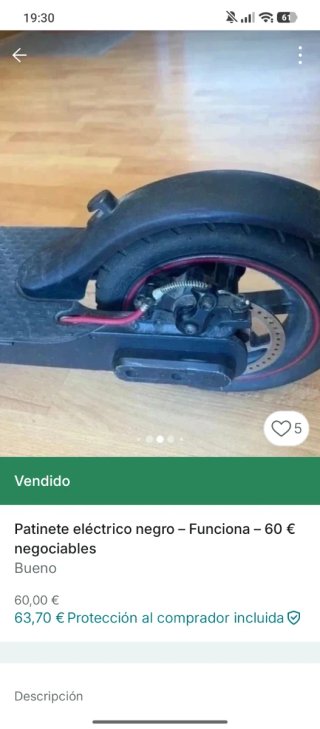 Patinete eléctrico negro