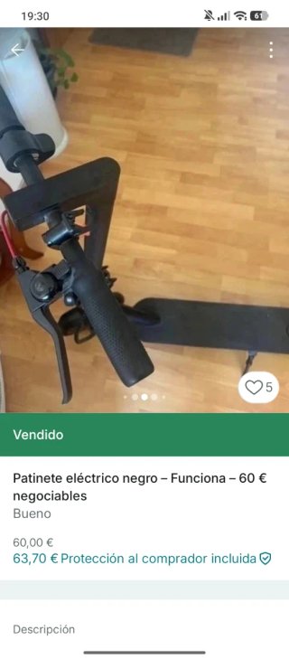 Patinete eléctrico negro